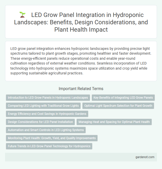 LED Grow Panel Integration in Hydroponic Landscapes: Benefits, Design Considerations, and Plant Health Impact