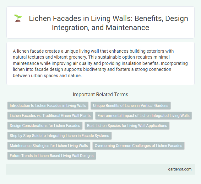 Lichen Facades in Living Walls: Benefits, Design Integration, and Maintenance