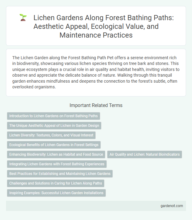 Lichen Gardens Along Forest Bathing Paths: Aesthetic Appeal, Ecological Value, and Maintenance Practices