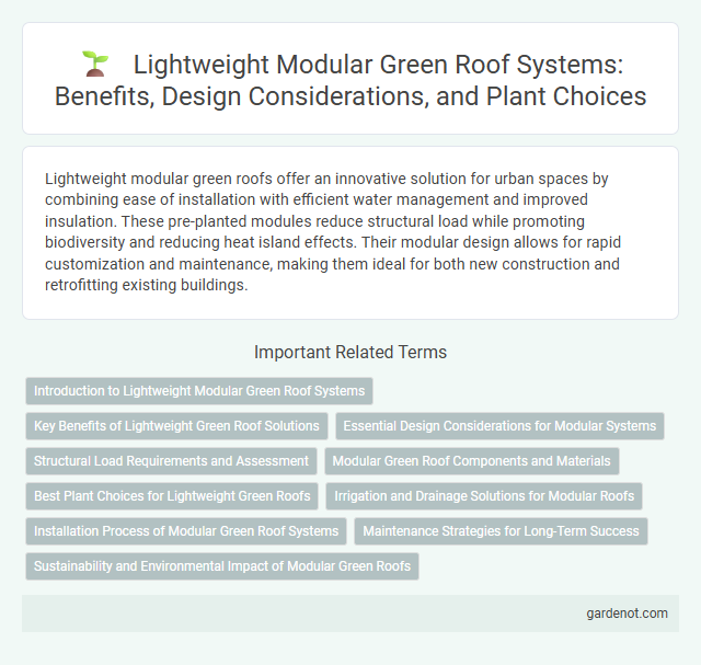 Lightweight Modular Green Roof Systems: Benefits, Design Considerations, and Plant Choices