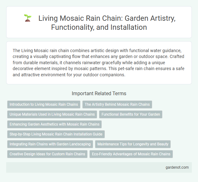 Living Mosaic Rain Chain: Garden Artistry, Functionality, and Installation