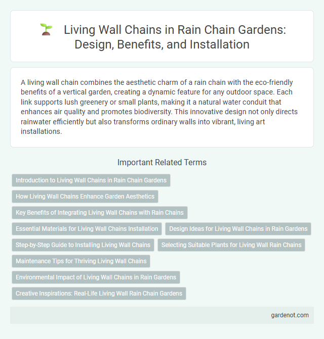 Living Wall Chains in Rain Chain Gardens: Design, Benefits, and Installation