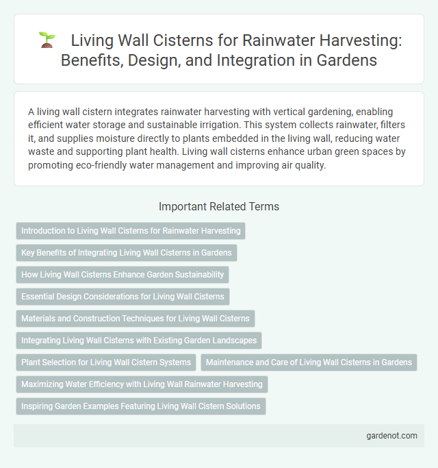 Living Wall Cisterns for Rainwater Harvesting: Benefits, Design, and Integration in Gardens