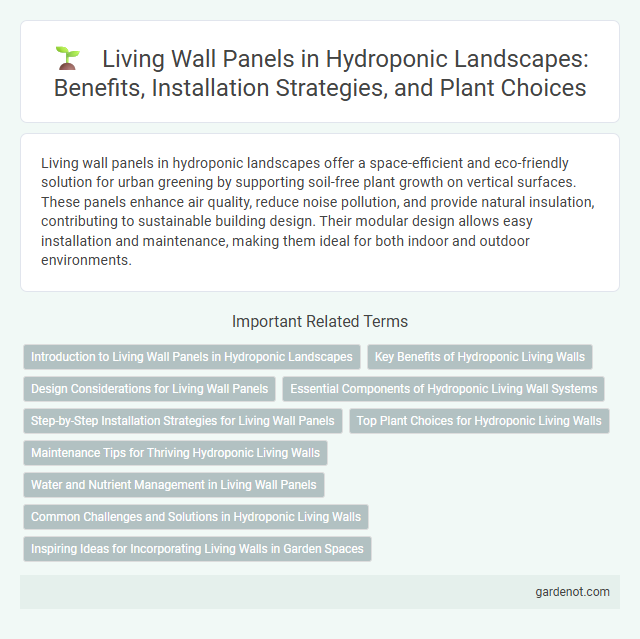 Living Wall Panels in Hydroponic Landscapes: Benefits, Installation Strategies, and Plant Choices