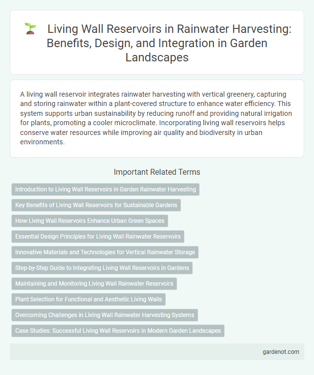 Living Wall Reservoirs in Rainwater Harvesting: Benefits, Design, and Integration in Garden Landscapes