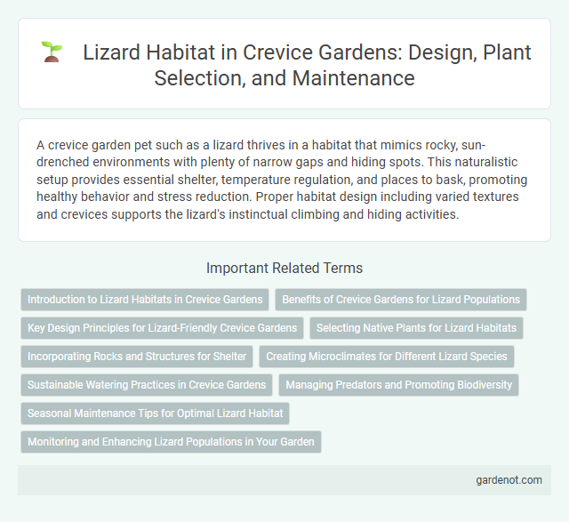 Lizard Habitat in Crevice Gardens: Design, Plant Selection, and Maintenance