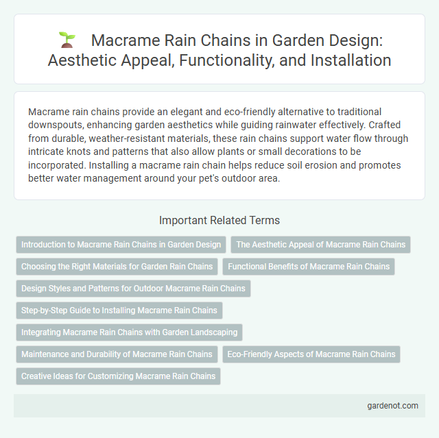Macrame Rain Chains in Garden Design: Aesthetic Appeal, Functionality, and Installation