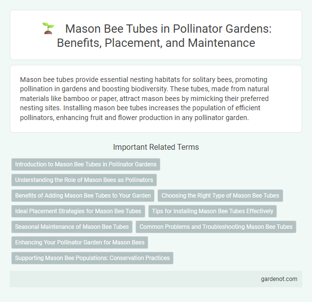Mason Bee Tubes in Pollinator Gardens: Benefits, Placement, and Maintenance