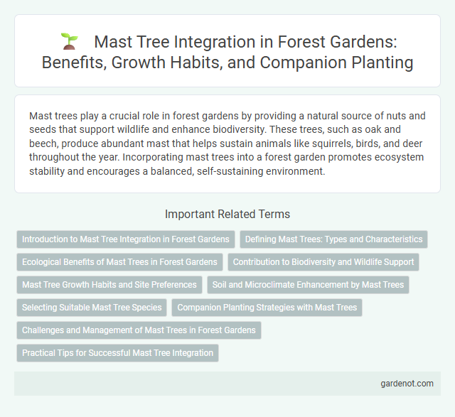 Mast Tree Integration in Forest Gardens: Benefits, Growth Habits, and Companion Planting