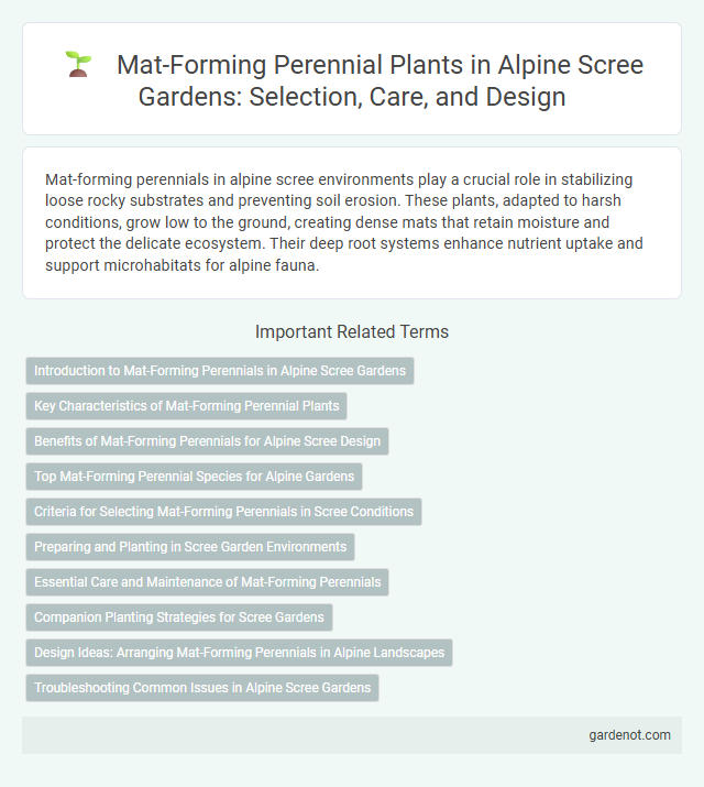 Mat-Forming Perennial Plants in Alpine Scree Gardens: Selection, Care, and Design