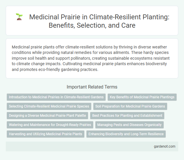 Medicinal Prairie in Climate-Resilient Planting: Benefits, Selection, and Care
