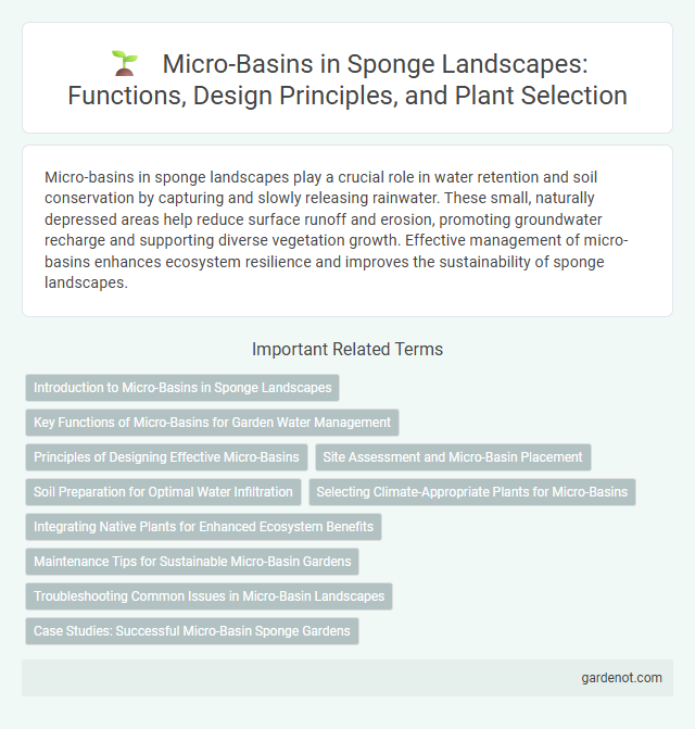 Micro-Basins in Sponge Landscapes: Functions, Design Principles, and Plant Selection