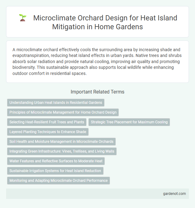 Microclimate Orchard Design for Heat Island Mitigation in Home Gardens