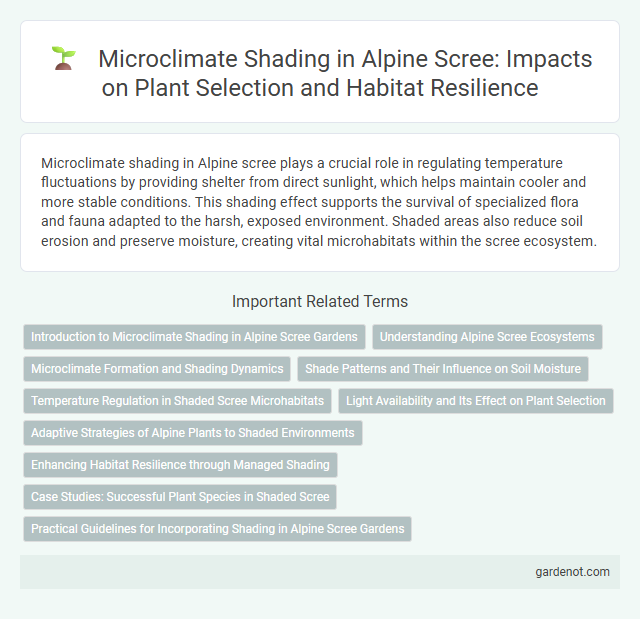 Microclimate Shading in Alpine Scree: Impacts on Plant Selection and Habitat Resilience
