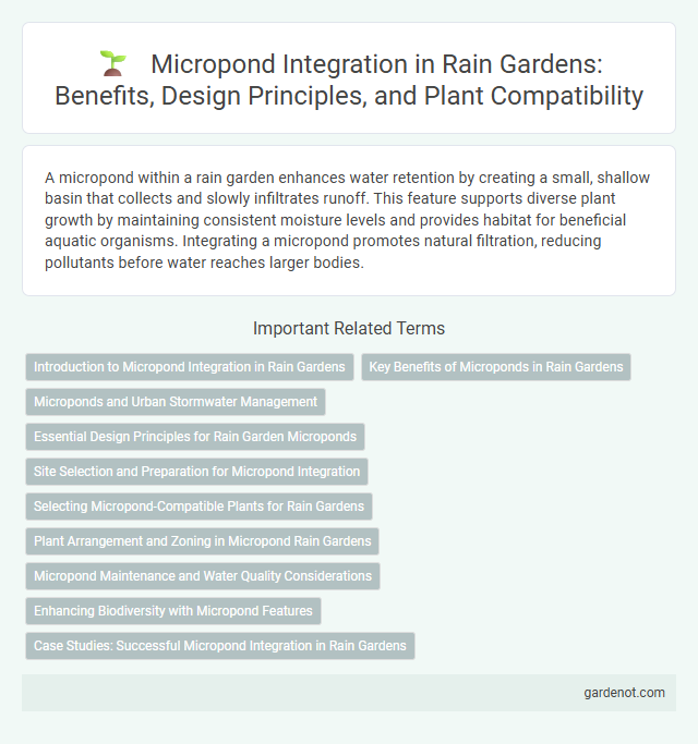 Micropond Integration in Rain Gardens: Benefits, Design Principles, and Plant Compatibility