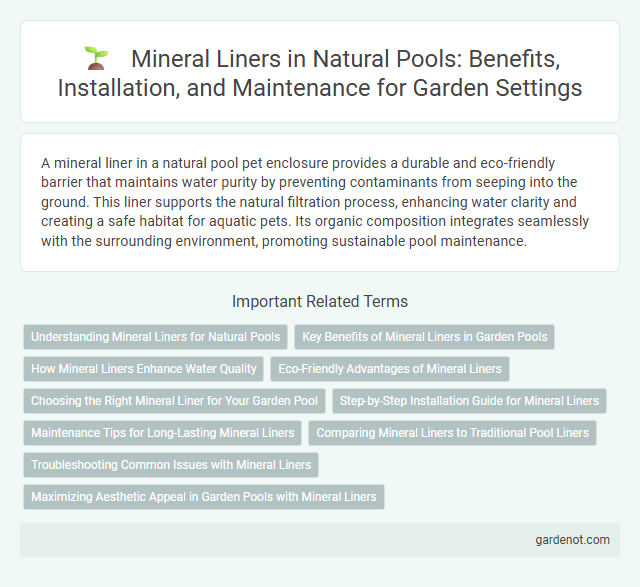 Mineral Liners in Natural Pools: Benefits, Installation, and Maintenance for Garden Settings