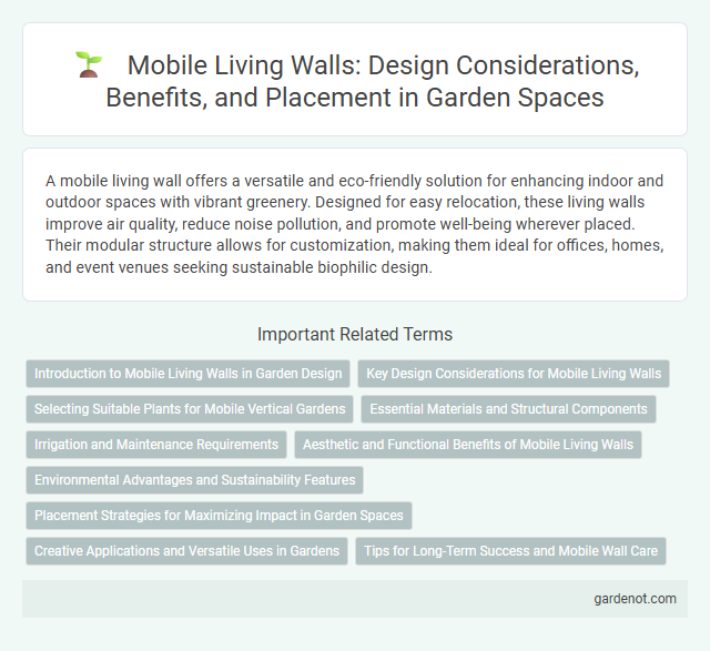 Mobile Living Walls: Design Considerations, Benefits, and Placement in Garden Spaces