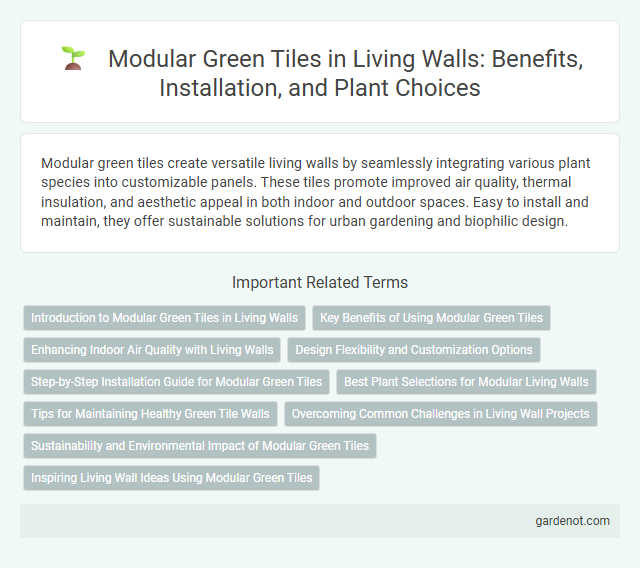 Modular Green Tiles in Living Walls: Benefits, Installation, and Plant Choices