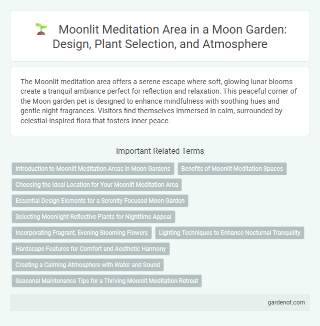 Moonlit Meditation Area in a Moon Garden: Design, Plant Selection, and Atmosphere