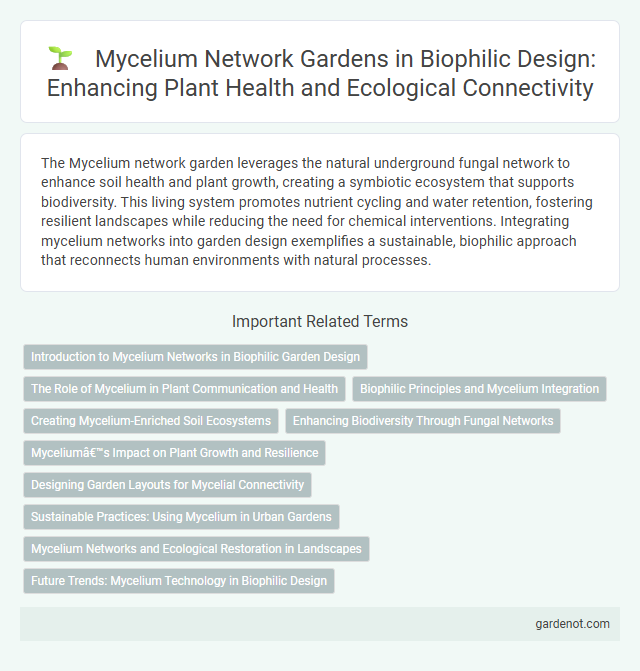 Mycelium Network Gardens in Biophilic Design: Enhancing Plant Health and Ecological Connectivity