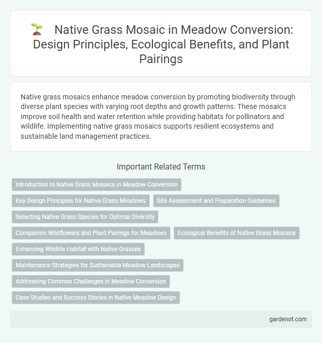 Native Grass Mosaic in Meadow Conversion: Design Principles, Ecological Benefits, and Plant Pairings