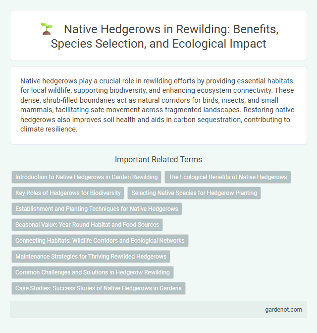 Native Hedgerows in Rewilding: Benefits, Species Selection, and Ecological Impact