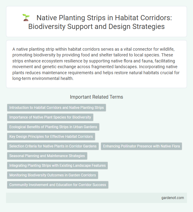 Native Planting Strips in Habitat Corridors: Biodiversity Support and Design Strategies