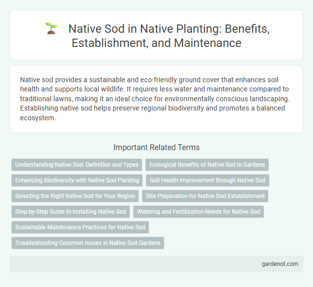 Native Sod in Native Planting: Benefits, Establishment, and Maintenance