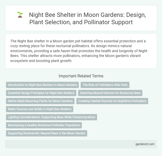 Night Bee Shelter in Moon Gardens: Design, Plant Selection, and Pollinator Support