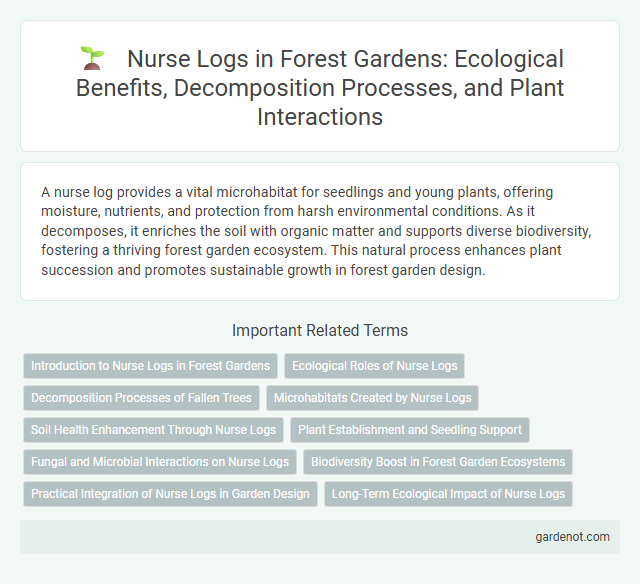 Nurse Logs in Forest Gardens: Ecological Benefits, Decomposition Processes, and Plant Interactions