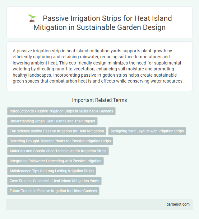 Passive Irrigation Strips for Heat Island Mitigation in Sustainable Garden Design