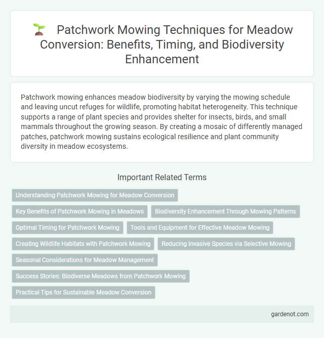 Patchwork Mowing Techniques for Meadow Conversion: Benefits, Timing, and Biodiversity Enhancement