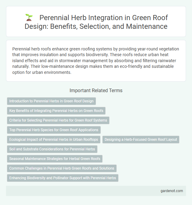 Perennial Herb Integration in Green Roof Design: Benefits, Selection, and Maintenance