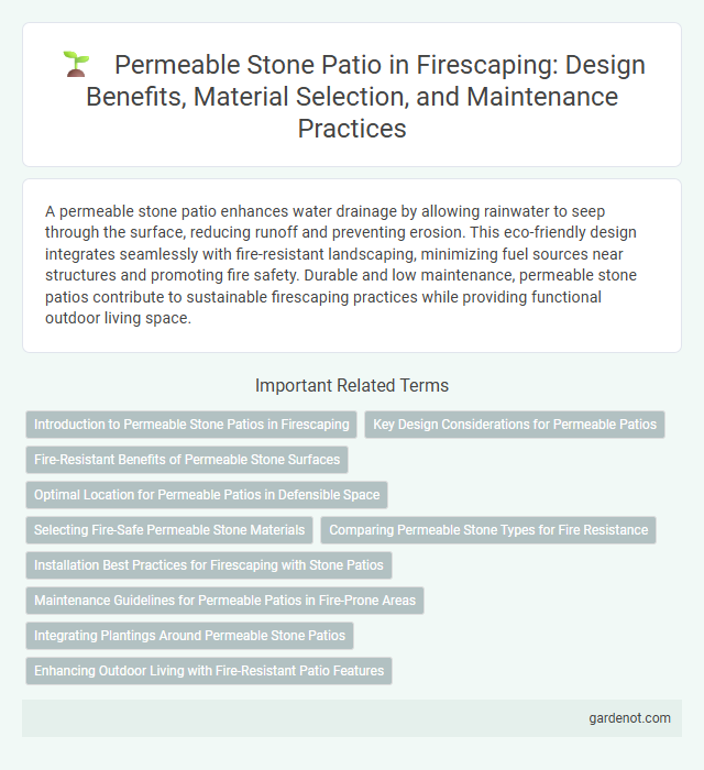 Permeable Stone Patio in Firescaping: Design Benefits, Material Selection, and Maintenance Practices