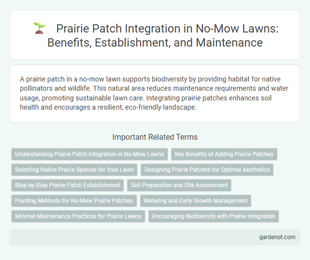 Prairie Patch Integration in No-Mow Lawns: Benefits, Establishment, and Maintenance