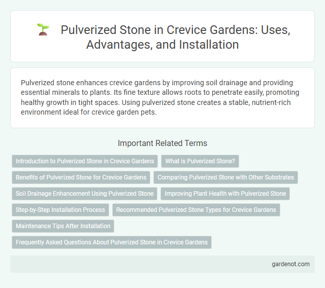 Pulverized Stone in Crevice Gardens: Uses, Advantages, and Installation