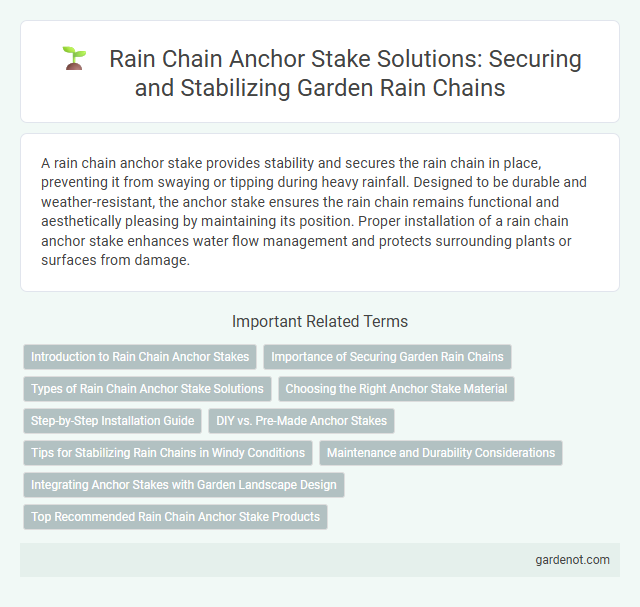 Rain Chain Anchor Stake Solutions: Securing and Stabilizing Garden Rain Chains