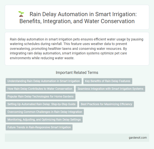 Rain Delay Automation in Smart Irrigation: Benefits, Integration, and Water Conservation