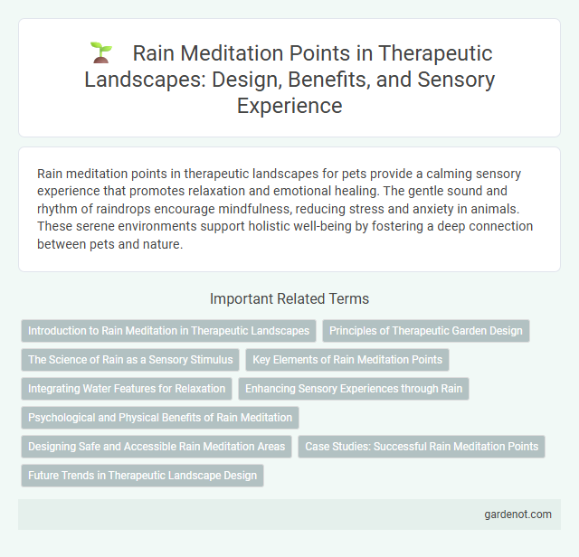 Rain Meditation Points in Therapeutic Landscapes: Design, Benefits, and Sensory Experience