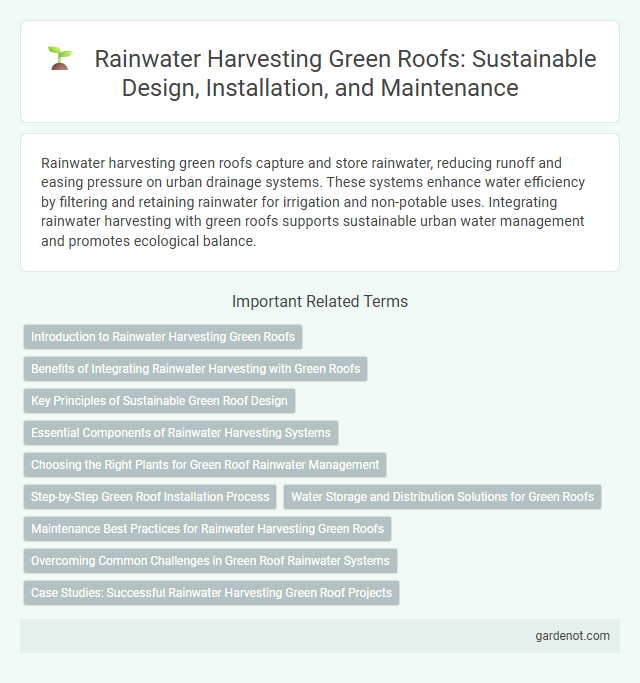 Rainwater Harvesting Green Roofs: Sustainable Design, Installation, and Maintenance