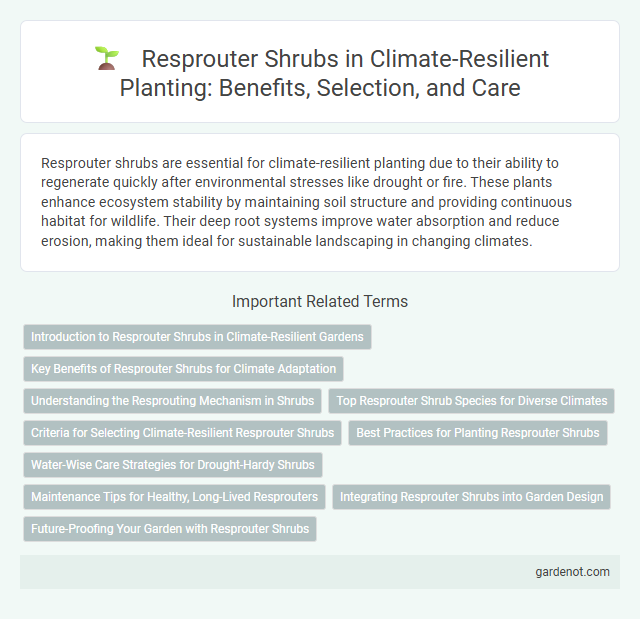 Resprouter Shrubs in Climate-Resilient Planting: Benefits, Selection, and Care