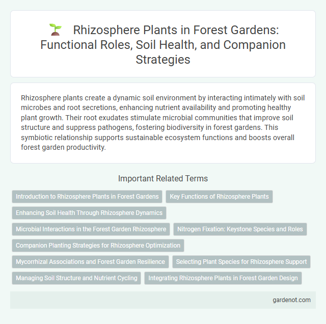 Rhizosphere Plants in Forest Gardens: Functional Roles, Soil Health, and Companion Strategies
