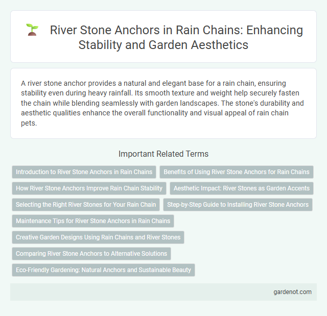 River Stone Anchors in Rain Chains: Enhancing Stability and Garden Aesthetics
