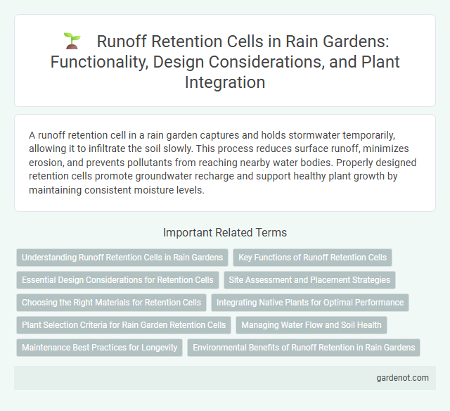 Runoff Retention Cells in Rain Gardens: Functionality, Design Considerations, and Plant Integration