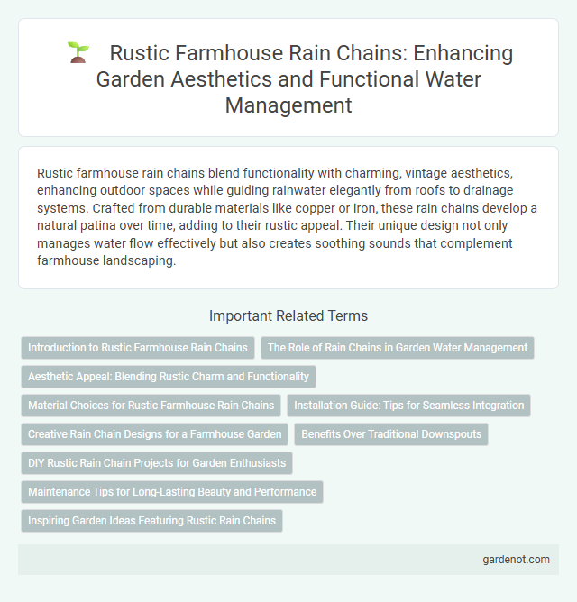 Rustic Farmhouse Rain Chains: Enhancing Garden Aesthetics and Functional Water Management