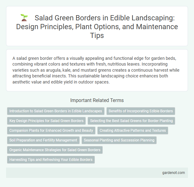 Salad Green Borders in Edible Landscaping: Design Principles, Plant Options, and Maintenance Tips