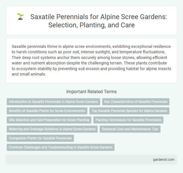 Saxatile Perennials for Alpine Scree Gardens: Selection, Planting, and Care