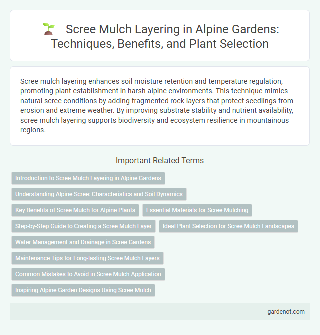 Scree Mulch Layering in Alpine Gardens: Techniques, Benefits, and Plant Selection