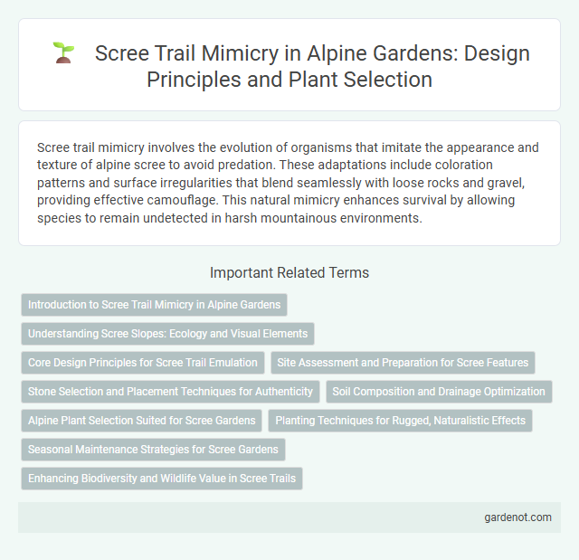 Scree Trail Mimicry in Alpine Gardens: Design Principles and Plant Selection