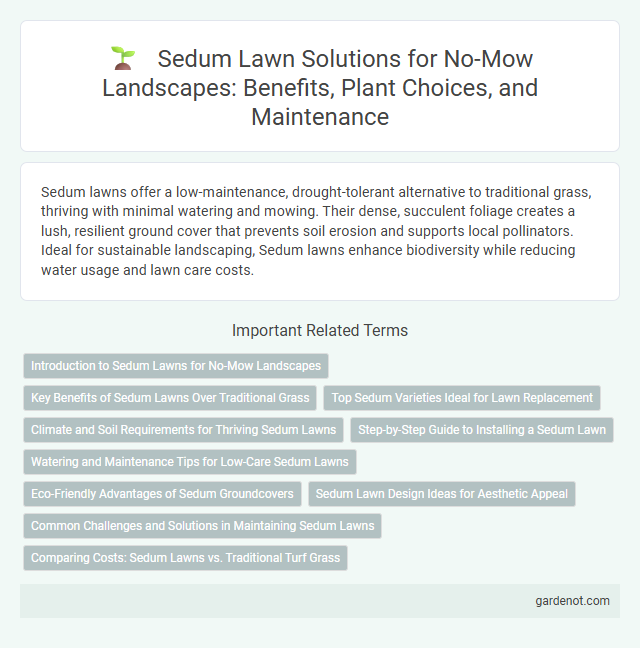 Sedum Lawn Solutions for No-Mow Landscapes: Benefits, Plant Choices, and Maintenance
